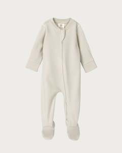 Cotton Footed Onesie - Oat