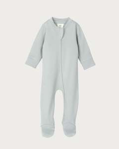 Cotton Footed Onesie - Sky
