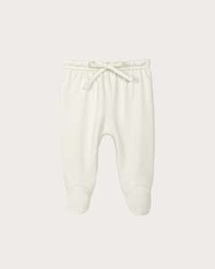 Siblings Footed Leggings: Cotton Footed Leggings - Cream