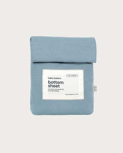Organic Cotton Interlock: Cotton Bassinet Fitted Sheet - River