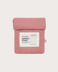 Cotton Bassinet Fitted Sheet - Rose