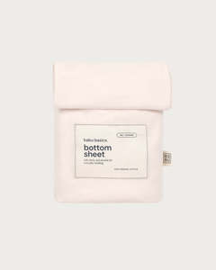 Organic Cotton Interlock: Cotton Bassinet Fitted Sheet - Petal