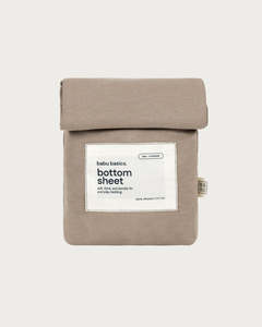 Cotton Bassinet Fitted Sheet - Walnut