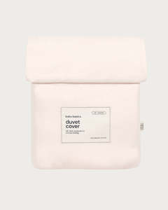 Organic Cotton Interlock: Cotton Cot Duvet Cover - Petal