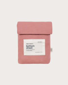 Cotton Oval Bassinet Fitted Sheet - Rose