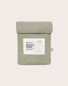 Cotton Oval Bassinet Fitted Sheet - Sage