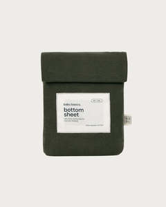 Cotton Oval Bassinet Fitted Sheet - Moss