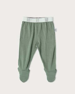 Merino Footed Leggings - Sage