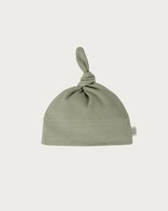 Prem Baby: Cotton Knotted Beanie - Sage