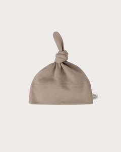 Prem Baby: Cotton Knotted Beanie - Walnut