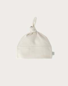 Prem Baby: Cotton Knotted Beanie - Oat