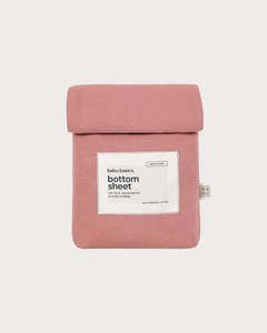 Cotton Moses Basket Fitted Sheet - Rose