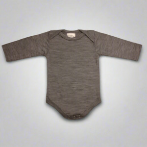 Merino Longsleeve Bodysuit - Jersey Grey - 0-3months