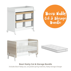 Cots And Bassinets: Boori Natty Cot & Storage Bundle