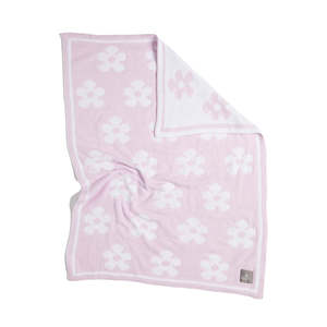 Blankets: Living Textiles Purple Flower - Chenille Blanket