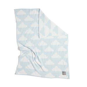 Blankets: Living Textiles Blue Clouds - Chenille Blanket