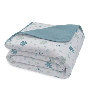 Living Textiles Organic Cotton Muslin Cot Blanket
