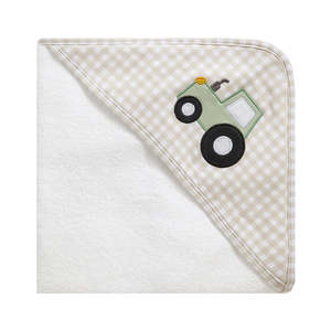 Living Textiles Tractor Ride - Hooded Towel