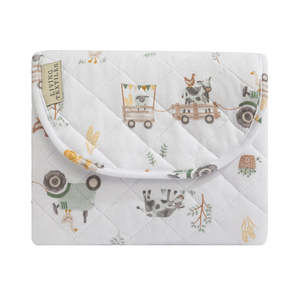 Living Textiles Tractor Ride - Foldable Waterproof Travel Change Mat