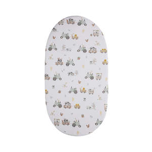 Living Textiles Tractor Ride - Bedside Sleeper Fitted Sheet 1pk