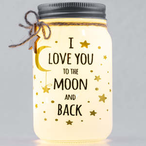 Night Lights: Stellar Haus I Love You to the Moon & Back Sparkle Jar