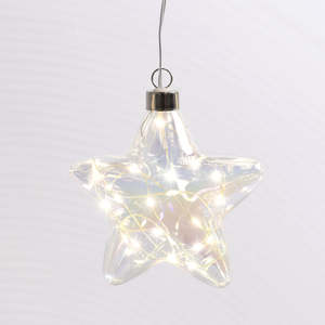Night Lights: Stellar Haus Pearl Tint Star Hanging Glass