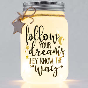 Stellar Haus Follow Your Dreams Sparkle Jar