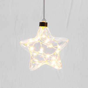Stellar Haus Clear Star Hanging Glass
