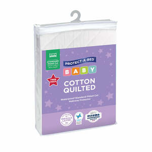 Mattress Protectors And Underlays: Protect-A-Bed Quilted Cotton Fitted Cot Mattress Protector