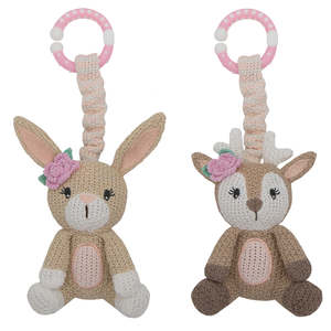 Living Textiles Fawn & Bunny - Stroller Toy 2pk