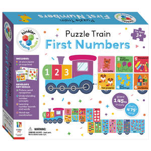 Books And Puzzles: Hinkler Gift Building Blocks Puzzle Train First Numbers