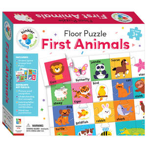 Hinkler Gift Building Blocks Floor Puzzle First Animals