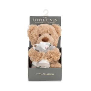 Little Linen Plush Toy & Washers Willow Bear