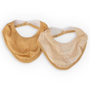 Little Bamboo Muslin Bib 2 Pack - Marigold