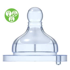 Teats: Chicco Well-Being Teat 2m+ Adjustable Flow - 2 Pack