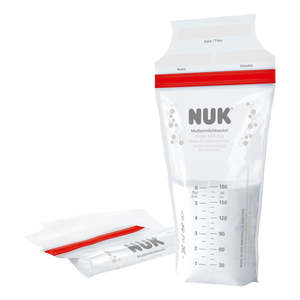 Breast Pump Accessories: NUK Breast Milk Bags - 25 Pack