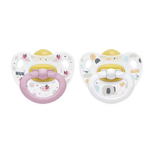 Soothers And Teethers: NUK Latex Soother Size One - 2 Pack (Assorted)
