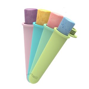Utensils: Melii Silicone Push Pops - 4 Pack with Tray