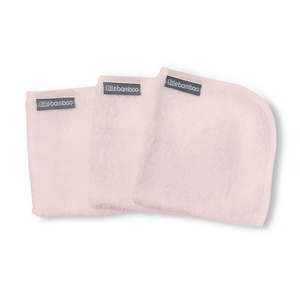 Changing And Bathing: Little Bamboo Towelling Washer 3 Pack - Dusty Pink
