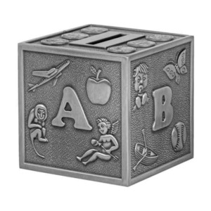 Landmark Pewter Plate ABC Money Box