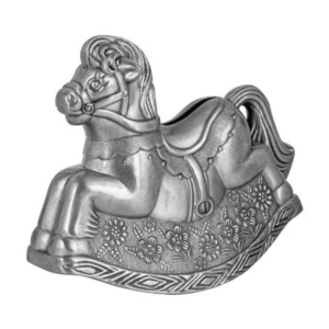 Landmark Pewter Plate Rocking Horse Money Box