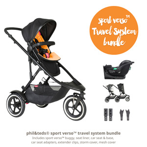 Three Wheel Buggies: phil&teds® sport verso™ Travel System Bundle
