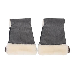 Mountain Buggy: Mountain Buggy lambswool luxury handmuffs herringbone