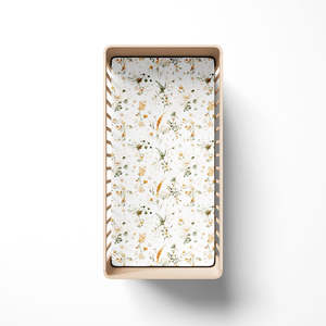 Linen: Burrow and Be Cot Fitted Sheet-Spring Melody