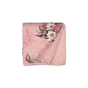 Linen: Burrow and Be Baby Cot Quilt/Play Mat-Tropical Bouquet