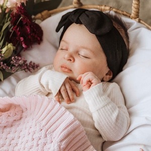 Topknot Headbands: Black Topknot Headband