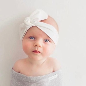 Topknot Headbands: Classic White Topknot headband