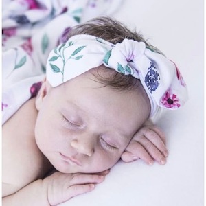 Peony Bloom topknot headband