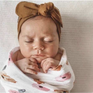 Topknot Headbands: Mustard Topknot headband