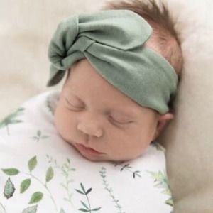 Olive topknot headband